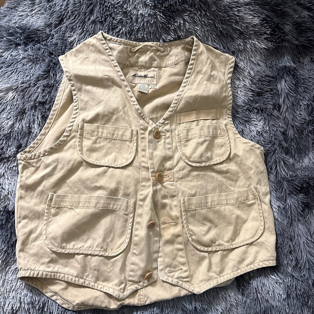 Eddie Bauer Fishing Outdoor Twill Vest